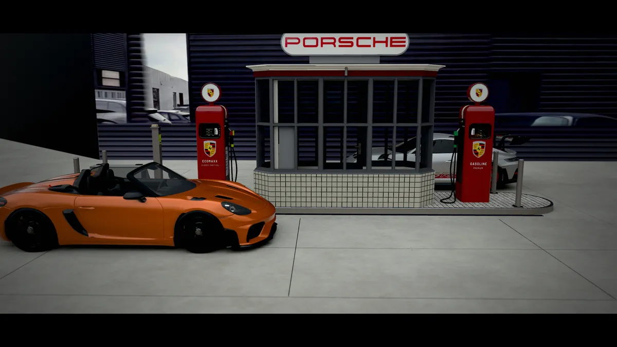 Een beeld uit de montage Valet run, live gerenderd in de 3D-viewer